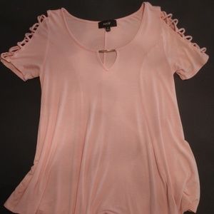 Naif braided sleeved peasant-style flair top